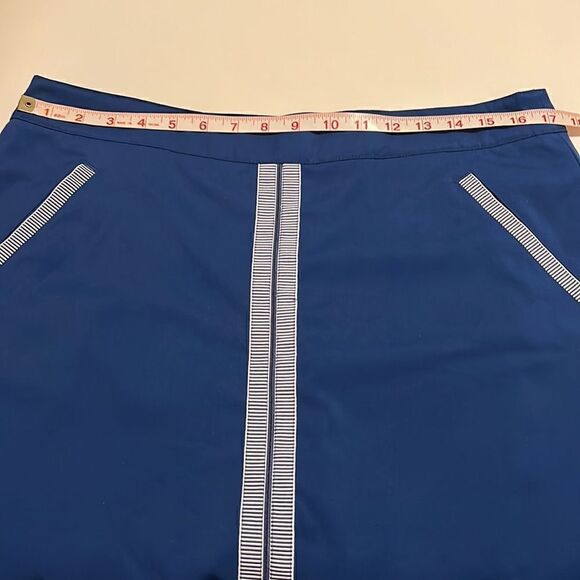 Lady Hagan Navy Blue Bon Voyage Nautical Zipper Golf Skort Size 12 - Picture 12 of 14